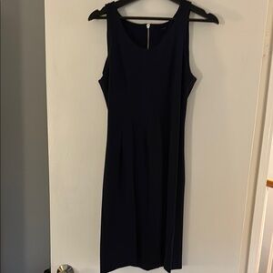 Classic Navy Blue Dress with Unexpected Twist